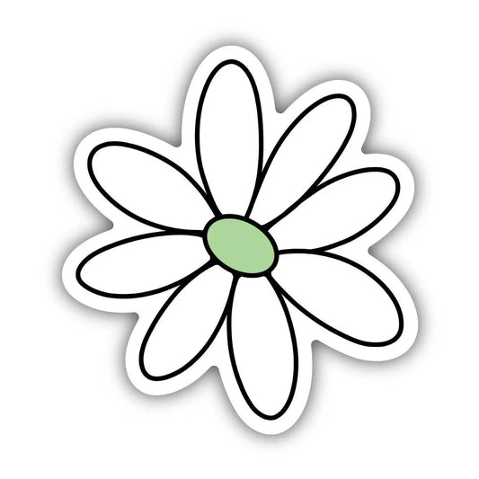 Green Daisy Sticker