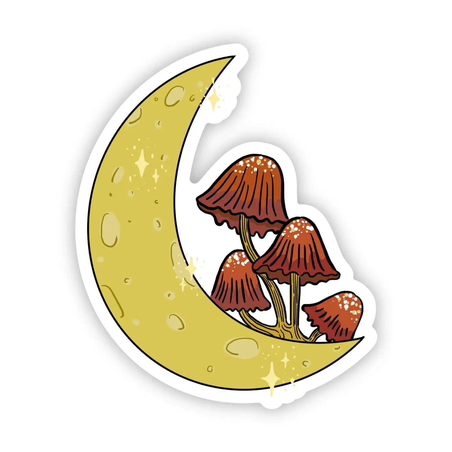 Moon & Mushroom Sticker