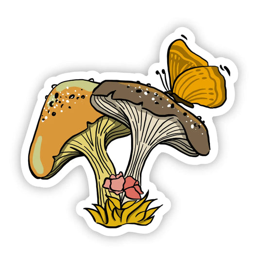 Butterfly & Mushroom Sticker