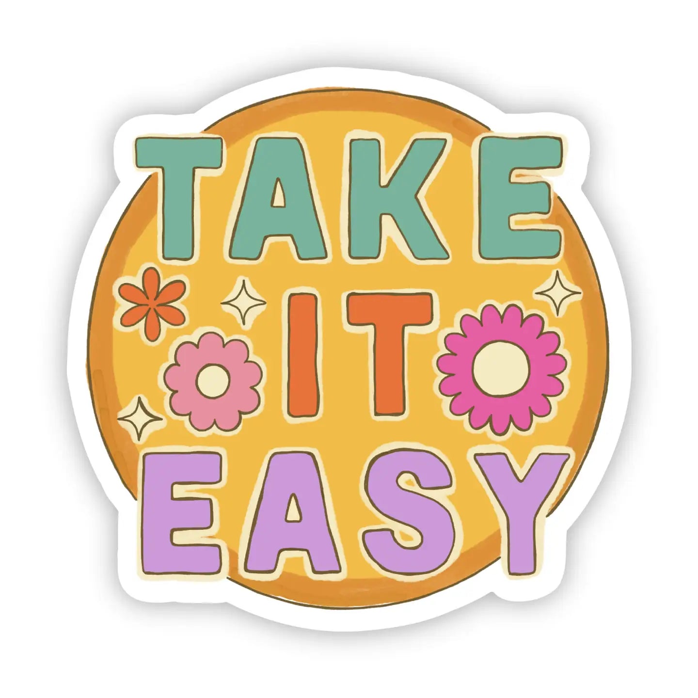 "Take it Easy" Retro Sticker