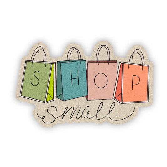 "Shop Small" Shopping Bag Sticker